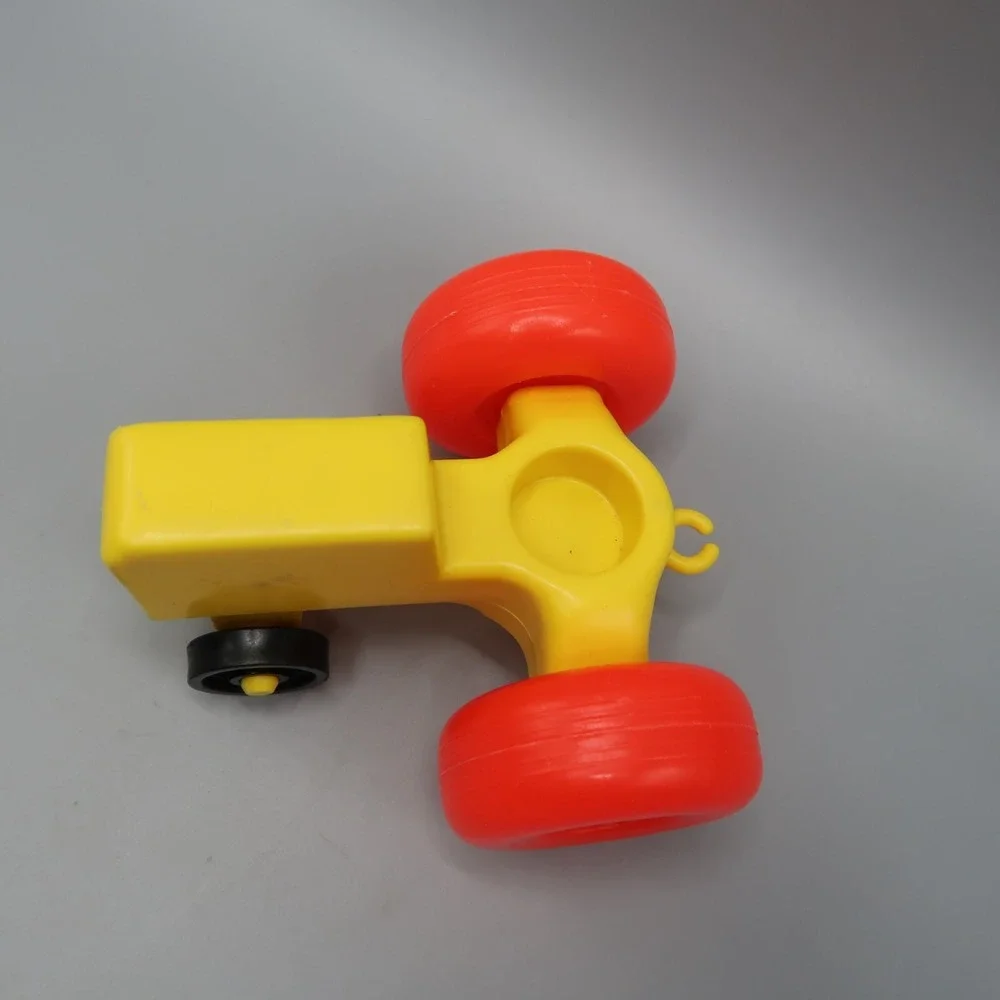 Vintage Little People's 1980's Yellow & Orange Farm Tractor Toy